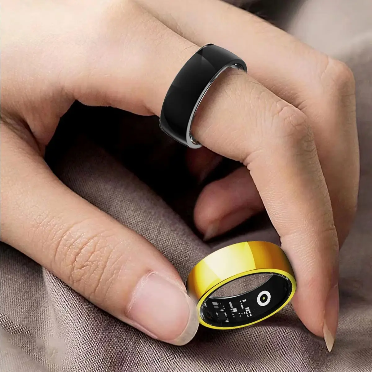 2025 New R09 Smart Ring for Men & Women – Waterproof Health Tracker with Skin Temperature Sensor, Sleep Analysis for iOS Android