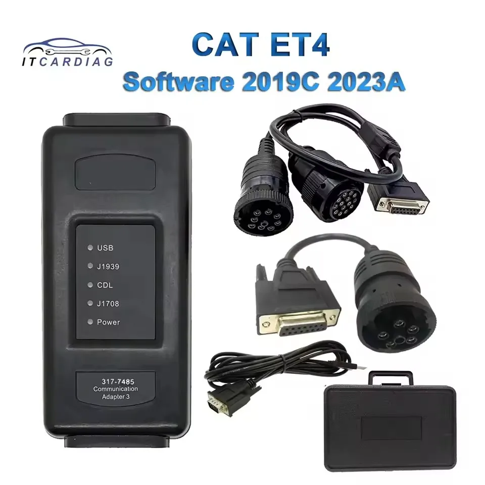 CAT ET4 محول ET 4 317-7485 محول III 2019C 2023A أداة تشخيص الشاحنة CAT4 J1939 دعم اتصال USB الماسح الضوئي الثقيل #2