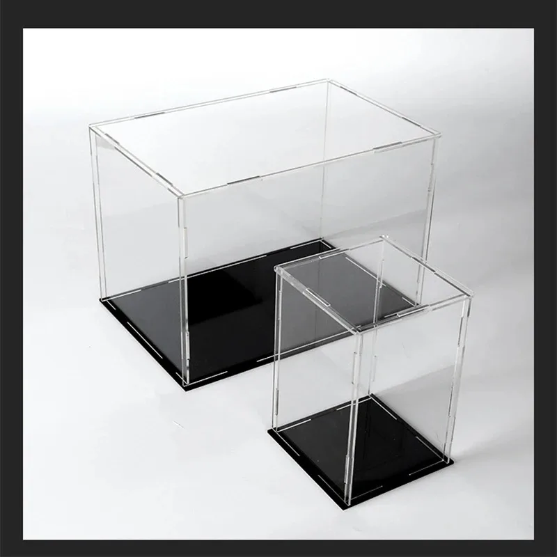 all Transparent 40x35X45CM Acrylic Display Boxes Figure Display Cabinet Plexiglass Dust-proof Model Storage Box Diy Assembled