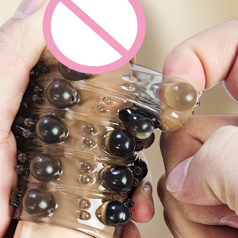 4種類の陰茎増大スリーブ、ペニスエクステンダー、勃起コックリング、射精遅延、男性用大人のおもちゃ、アダルトセックスゲーム