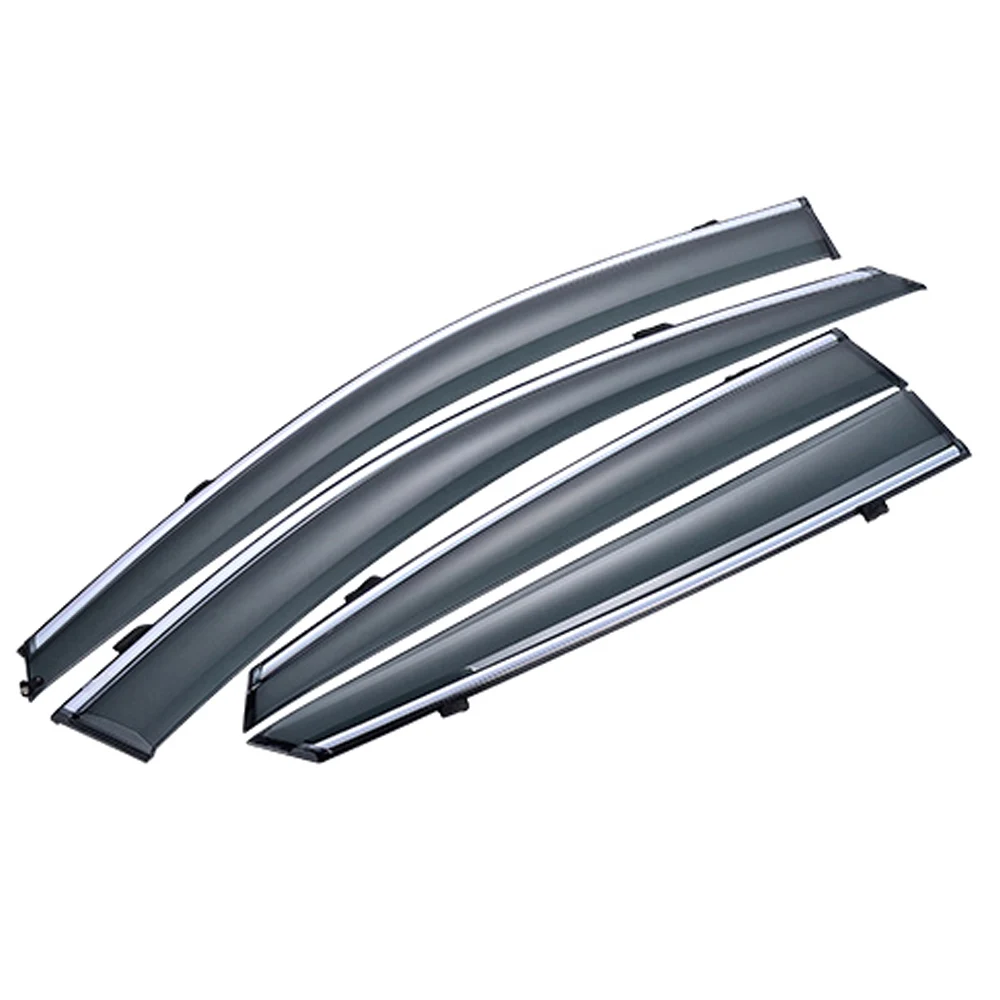 

For Lincoln MKZ 2013-2023 Car Window Sun Rain Shade Visors Shield Shelter Protector Cover Trim Frame Sticker