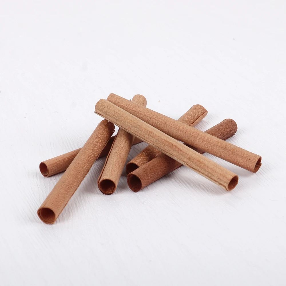 10Pcs Wooden Candle Wicks Round Tube Natural Smokeless Wood Candle Core DIY Candle Making Supplies Handmade Soy Parffin Wax Wick