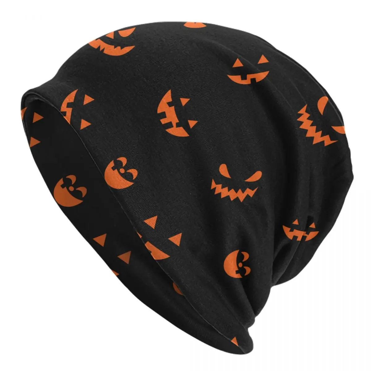 Halloween Pumpkin Bonnet Hat Goth Outdoor Skullies Beanies Hat for Men Women Knit Hat Spring Multifunction Cap