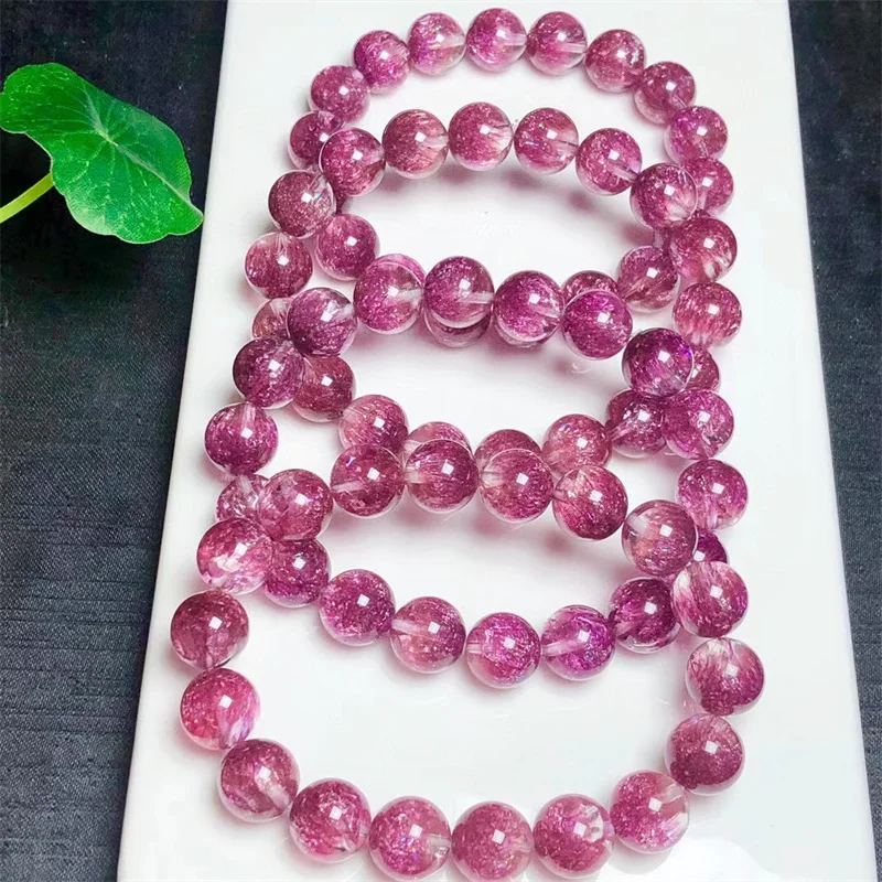 Natural Purple Copper Super Seven Quartz Bracelet Handmade Crystal Jewelry Stretch Bangle Children Birthday Gift 1pcs 10/12MM