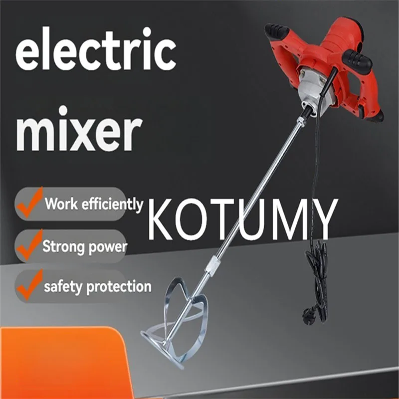 Handheld Electric Concrete Mixer Portable Mortar Mixer Cement Mixer,For Cement, Mortar 1500W Electric Concrete Mixer Drill Mixe