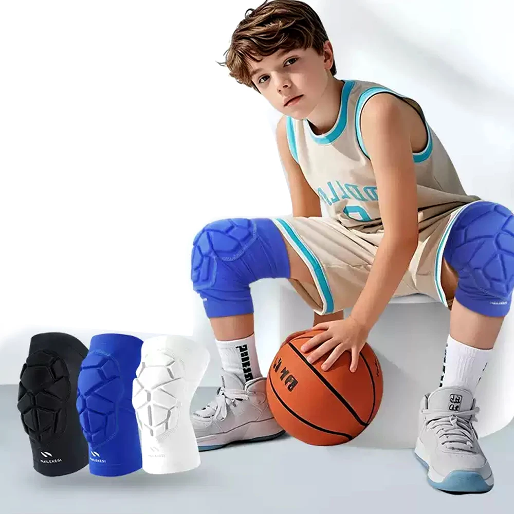 1 قطعة منصات الركبة المصارعة للأطفال الشباب الكبار ، كم ضغط الركبة لكرة السلة الكرة الطائرة كرة القدم ، منصات الركبة قصيرة الأكمام