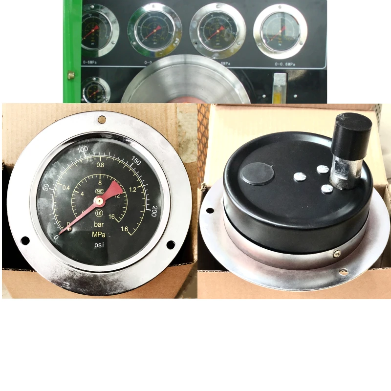 100mm Pressure Gauge for Fuel Injection Pump Test Bench Spare Part 0.25 0.6 1.6 6MPA Pressure Meter