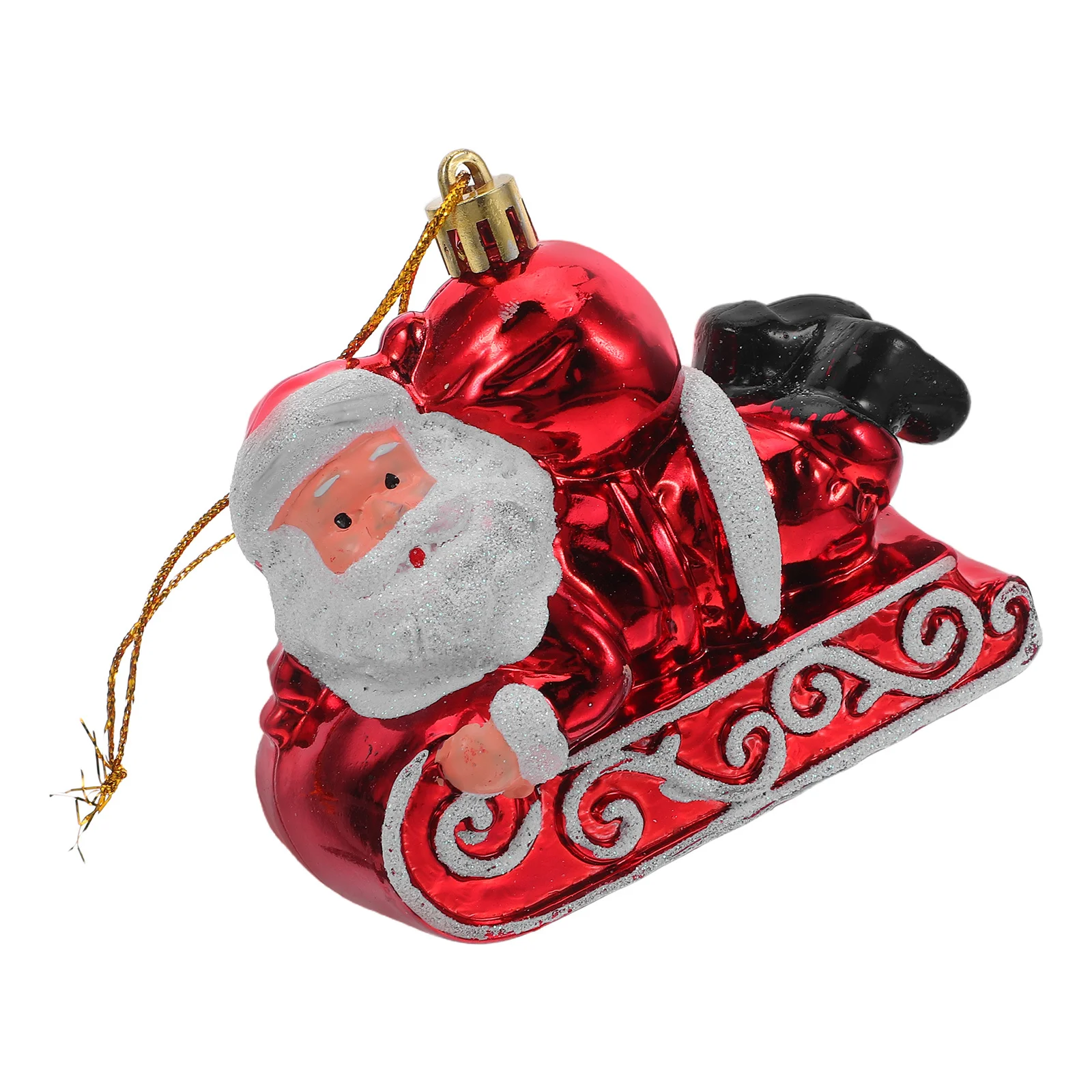 

Hanging Santa Claus Ornament Christmas Tree Pendant Vibrant Xmas Santa on Sleigh Holiday Hanging Decoration Xmas Tree Decor