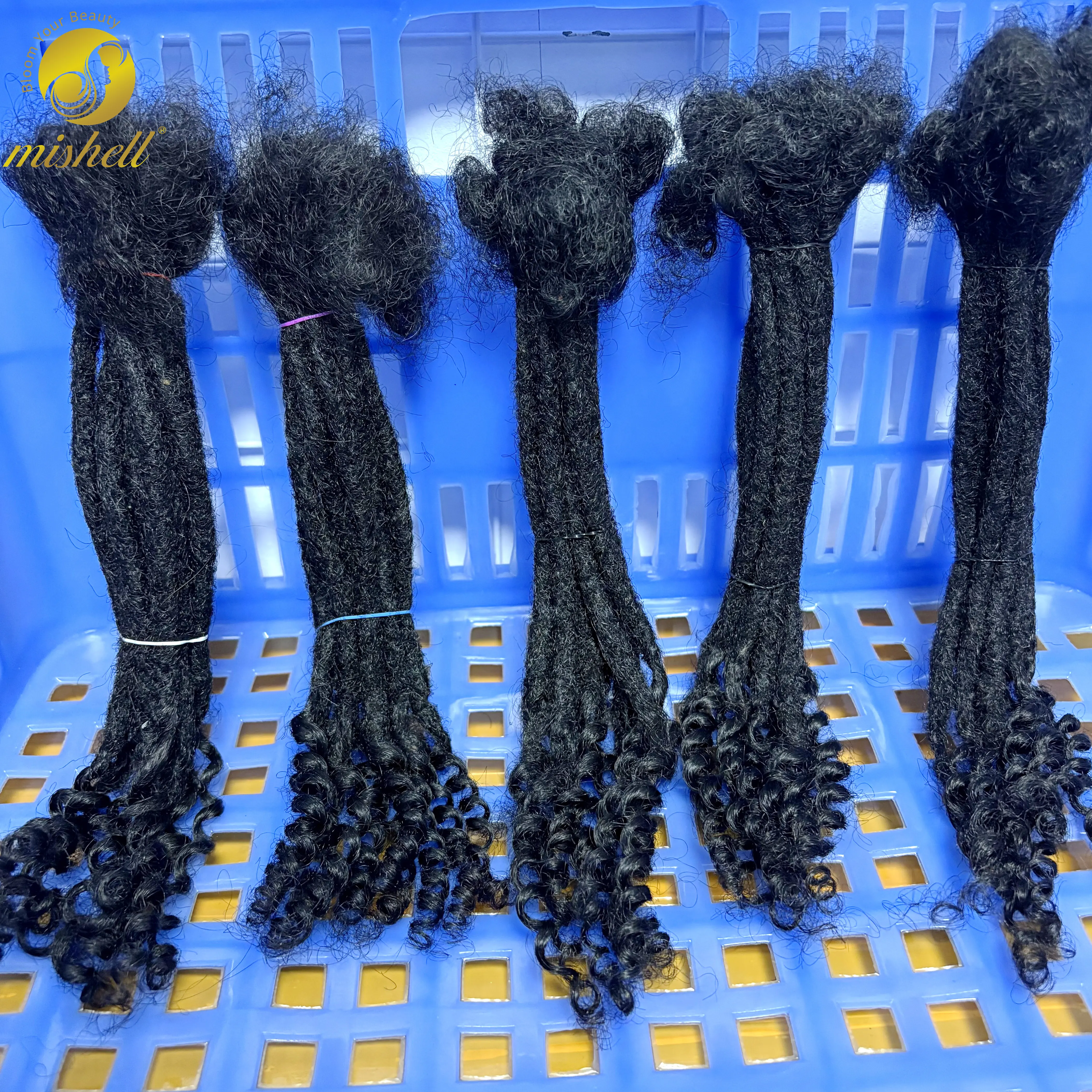 

Наращивание человеческих волос Loc, 8-14 дюймов, 100% человеческие волосы ручной работы, наращивание дредов Inter Loc с вьющимися концами для мужчин, женщин, детей