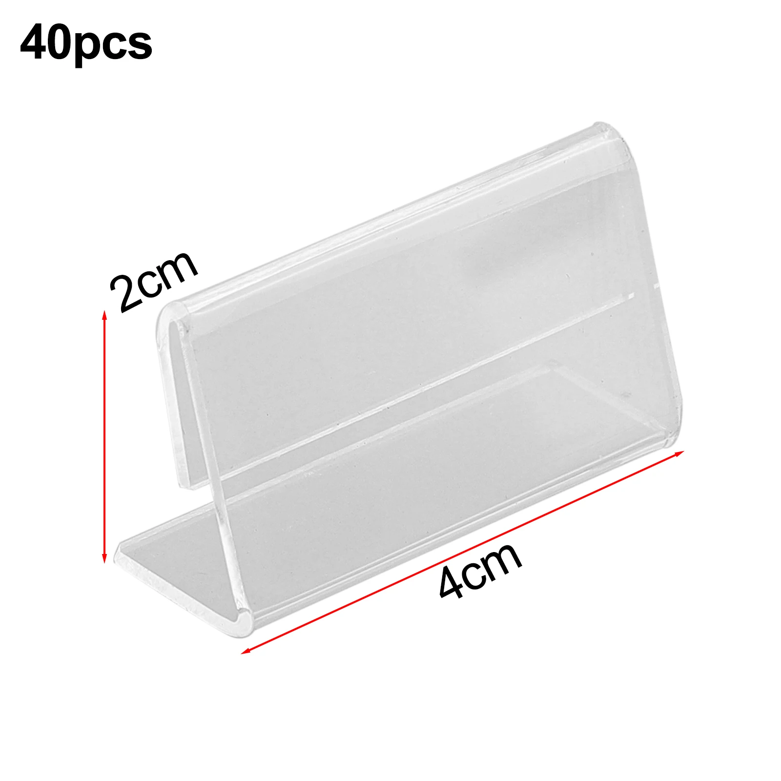 Acryl Tag Stand Tag Stand Label Stand Mini Poster Racks Preisschild Price Reliable Tag Transparent 20 Stück 40x