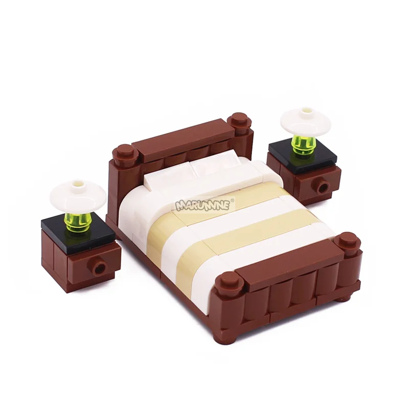 Marumine DIY House MOC Bricks Set Toys And Hobbie Bedroom Model Stacking Blocks Building Classic Children for 6 Years Old and Up