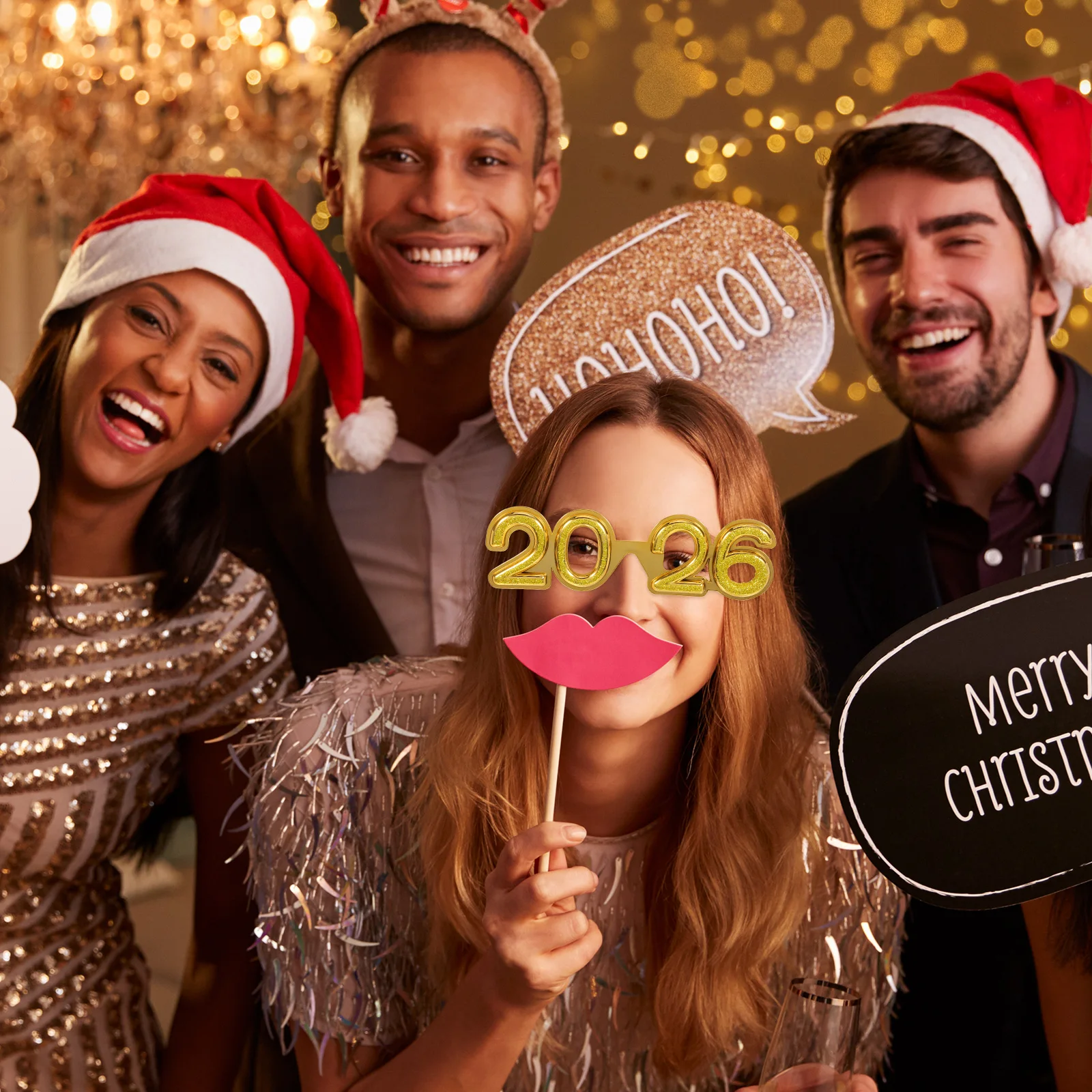 

2026 Glitter Party Glasses Unique New Year'S Eve Eyewear For Photo Booth Carnival Festive Gatherings Lightweight Sturdy Pc