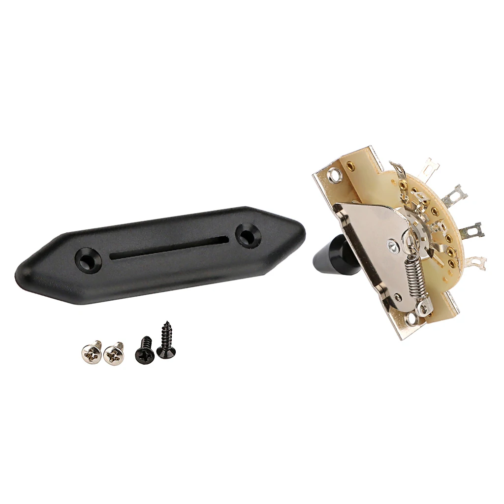 

Guitar Switch Accessories Electric Guard Plate 5-way Toggle Supply Zinc Alloy Lever Cover Washer