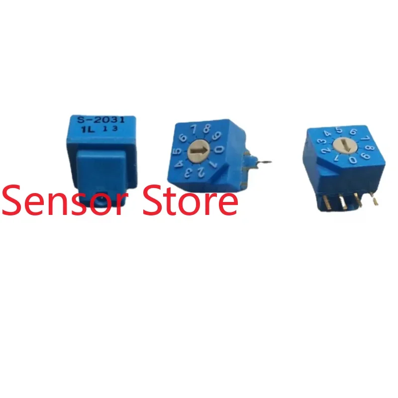 

10PCS S-2031A 0-9/10 Bit Rotary Coding Band Switch Positive Code 4:1 Gold-plated Pin