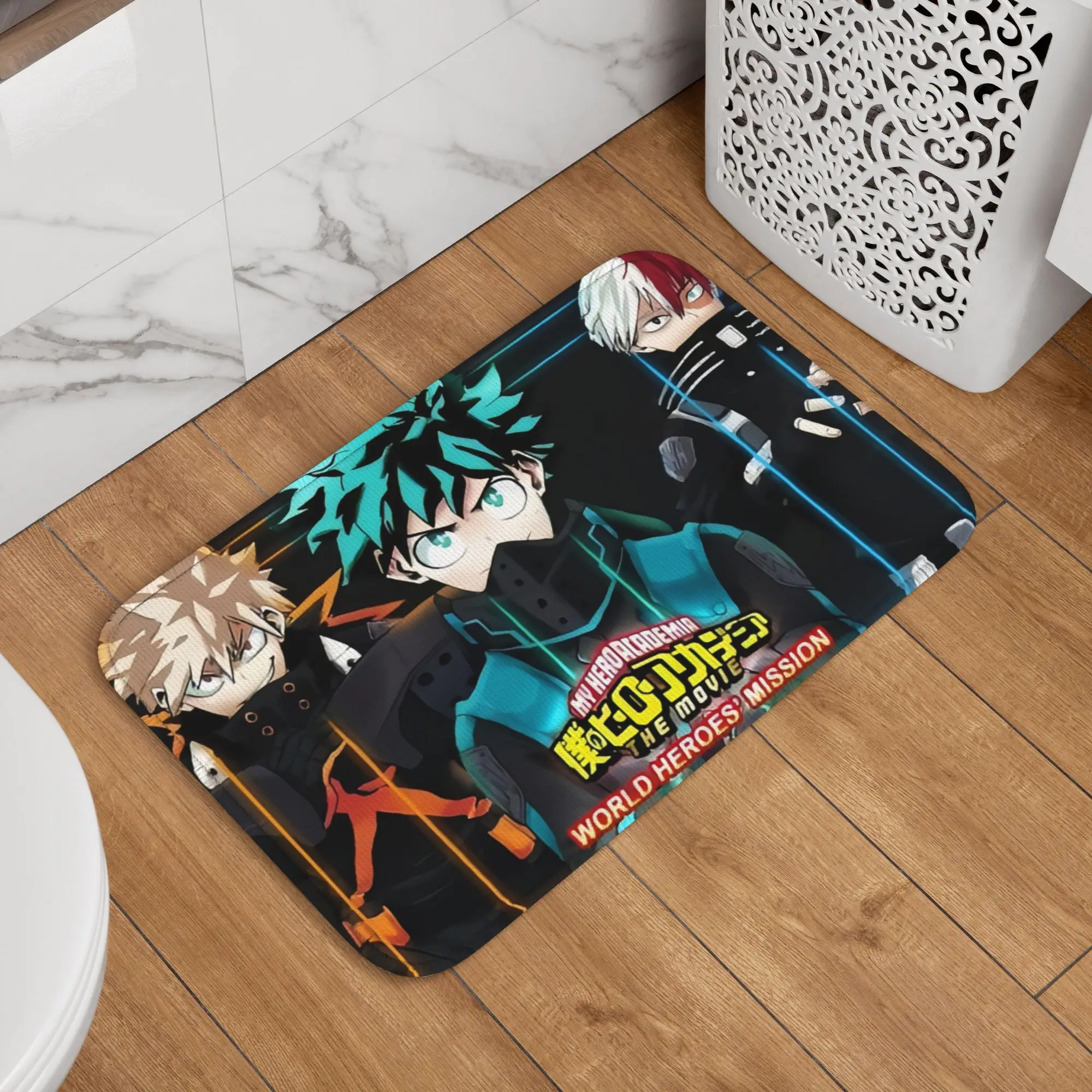 Alfombra personalizada de Japan My Hero Academias Anime Manga, alfombra antideslizante para baño, cocina, garaje, 40x60cm