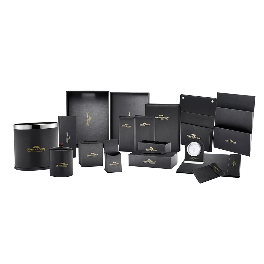 

Restaurant Hotel Supplies Leather Accessories Set Facility Box Leather Set Hotel Set