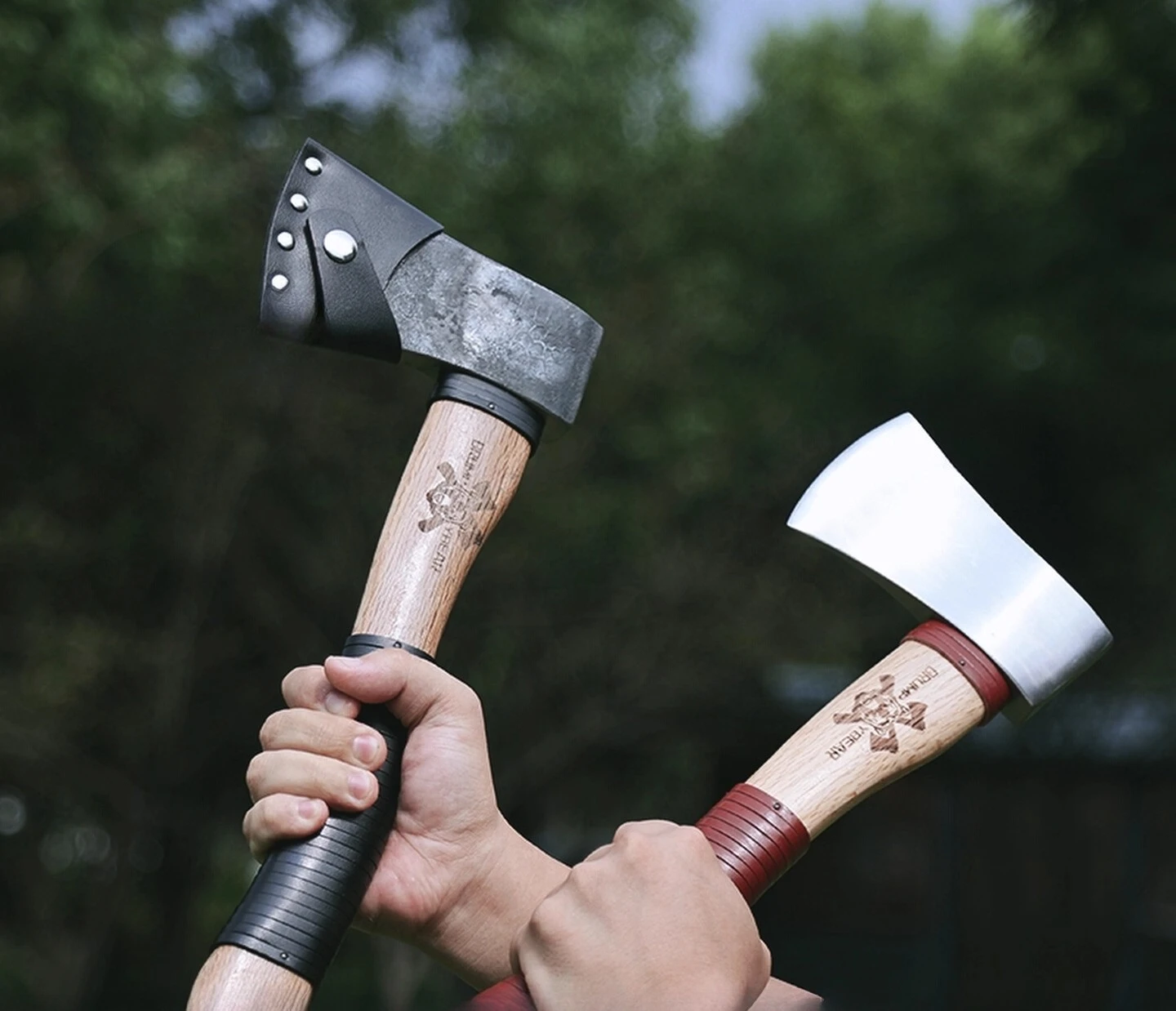 

New Camping Picnicking Outdoor Axe Forged Hiking Mirror Axe Self-defense Niman Axe