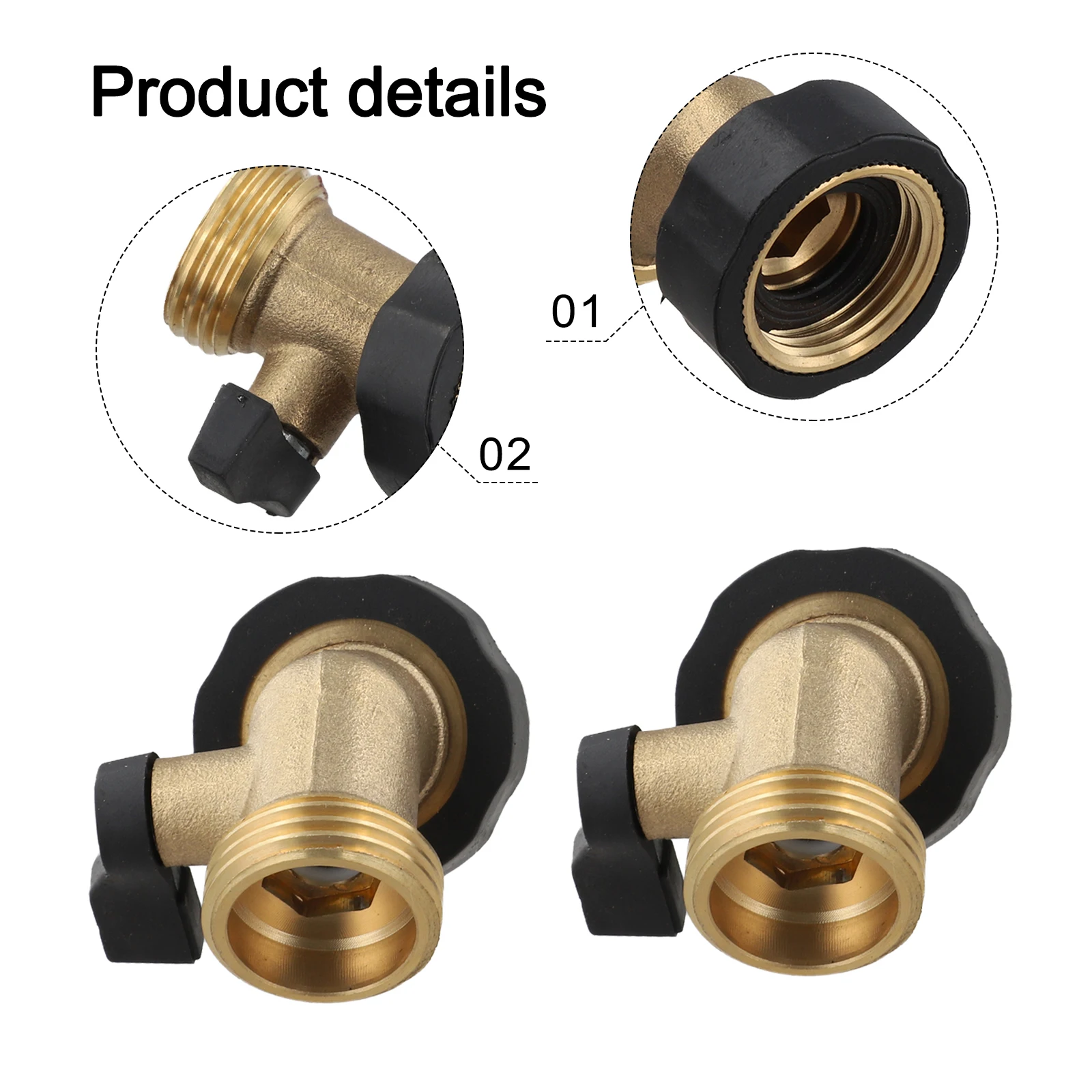 2.55\'x2.16\'x1.57\' Hose Shut Valve Compact Hose Shut Valve Watering Device Valve Compact Size Ergonomic Design