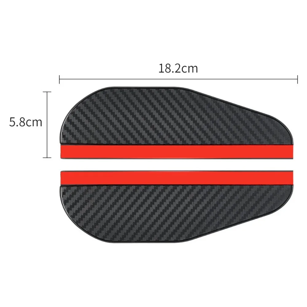 2Pcs Car Rearview Mirror Rain Eyebrow Rain Shield Snow Guard Sun Visor Auto Rear View Shade Protector Rainproof Blades Sticker