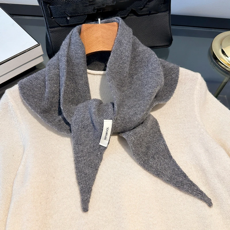 

Женский зимний шарф из 100% шерсти, длинный теплый кашемировый однотонный платок, пашмина, хиджаб, головной платок для женщин, модная бандана
