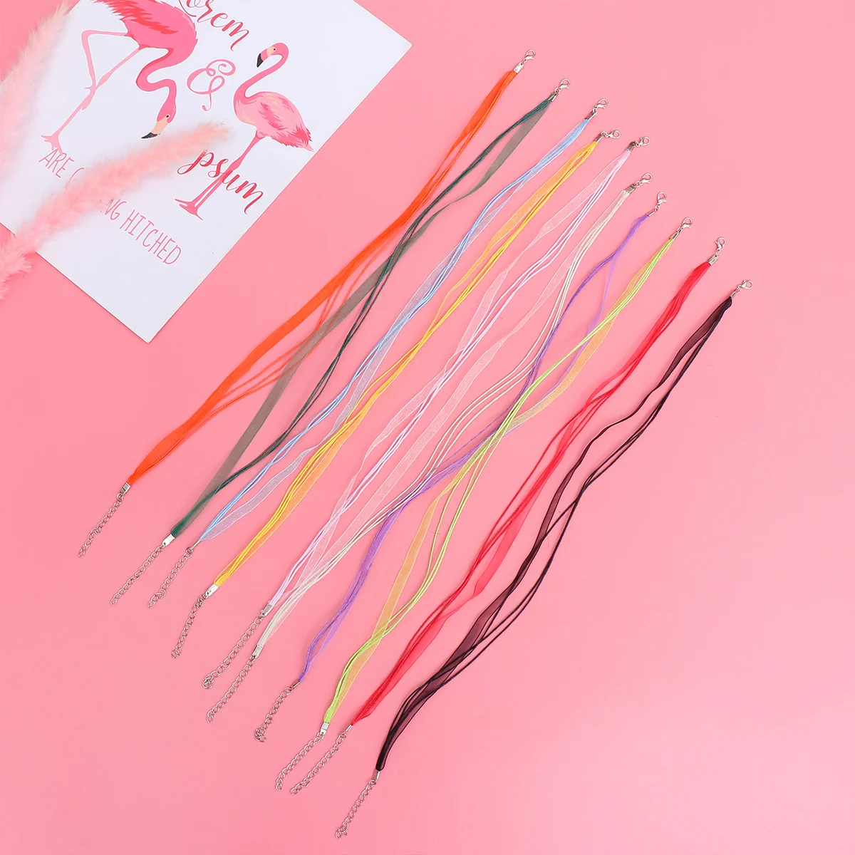 

100Pcs Snow Gauze Wax Rope Yarn Cord Set for DIY Necklace Bracelet Jewelry Making Craft Kit Mixed Color Lanyard Replacement