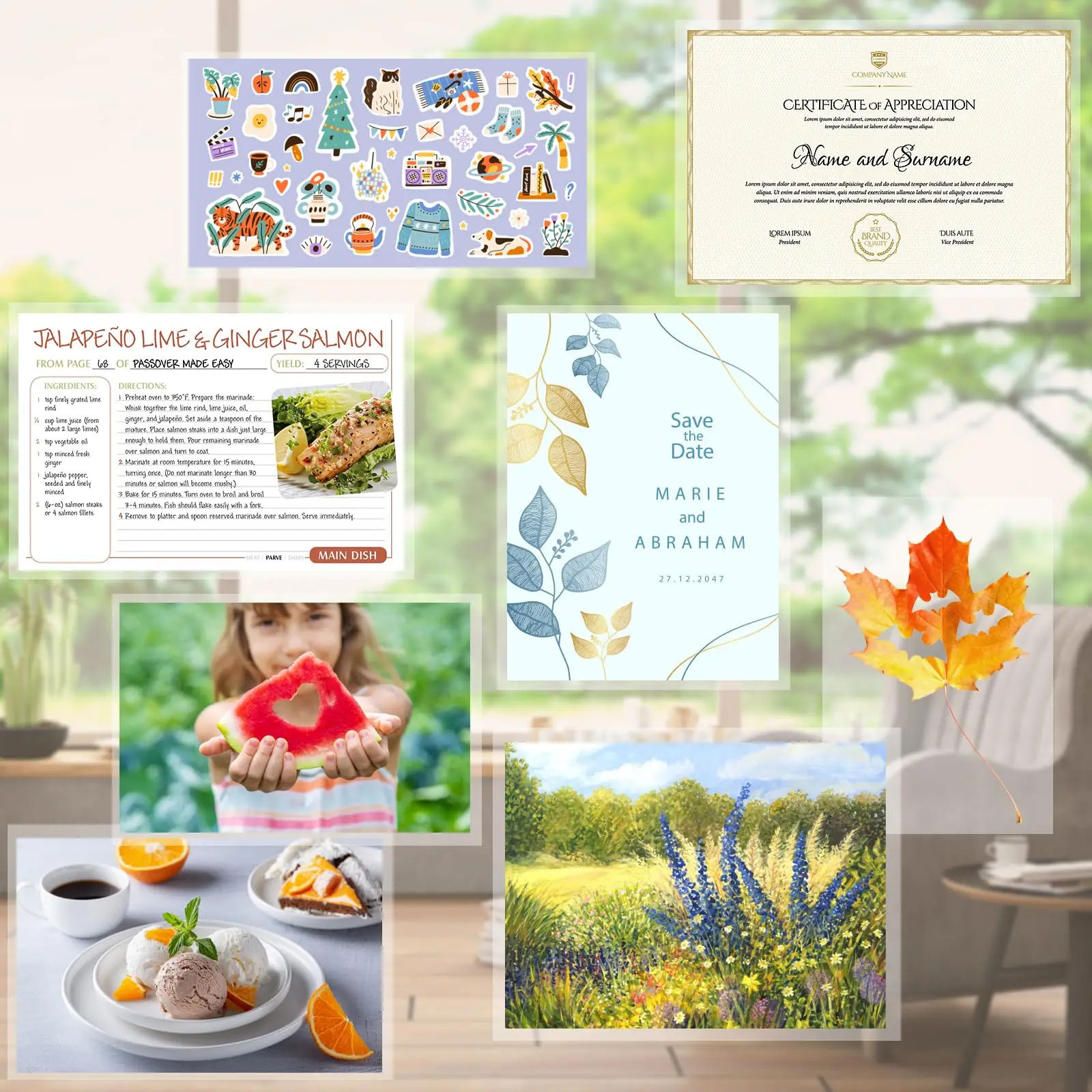 50 ورقة من صفائح الترقق ذاتية اللصق بحجم A6 - صفائح تصفيح ذاتية 4 × 6 بوصة، لا حاجة إلى آلة شفافة غير لامعة للحماية #6