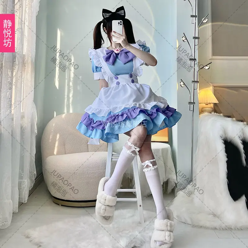 

Halloween Christmas Cosplay Maid Costumes Women Gothic Lolita Comic Con Show Little Evil Maid's Wear Role Play Outfit Sexy Dress