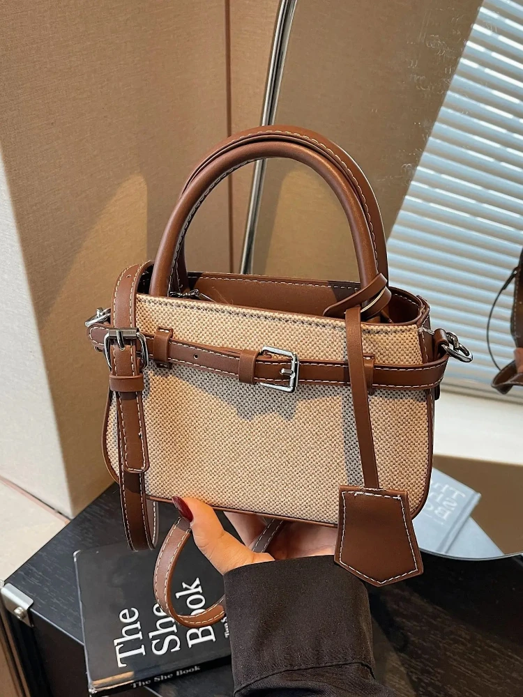 

Винтажная сумка-мешок 2025 года, шикарная женская сумка через плечо, модная сумка через плечо, повседневная пригородная сумка «день-ночь», текстурированный слинг