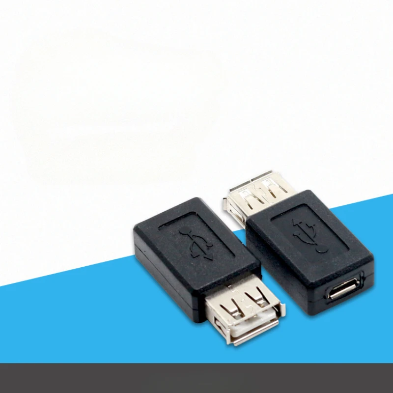 1-3pcs New Black USB 2.0 Type A Female To Micro USB B Female Adapter Plug Converter Usb 2.0 To Micro Usb Connector