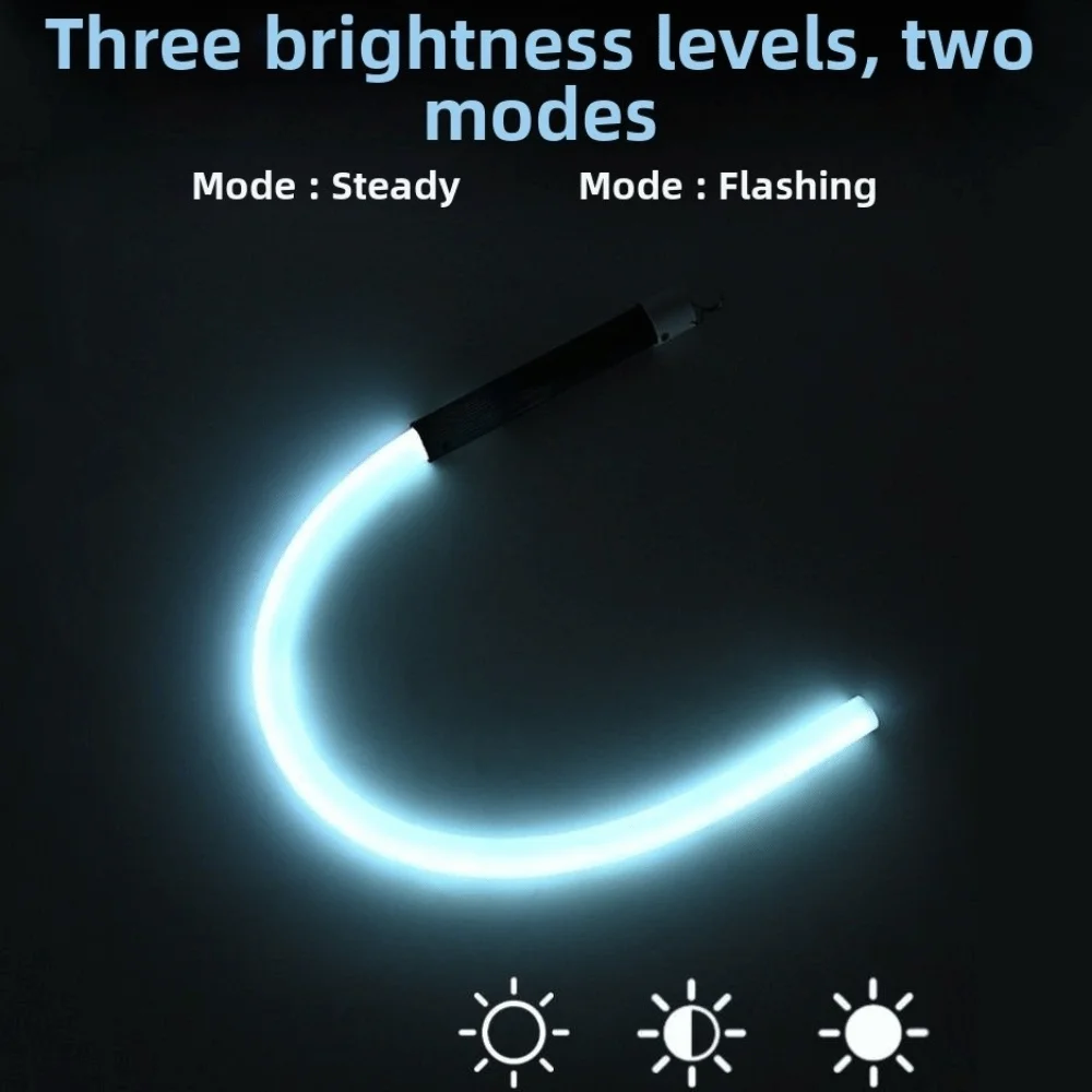 High Lumens LED Flashlight Stick 3 Brightness Modes Colorful Flexible Flashlight Stick Long Battery Life Rechargeable