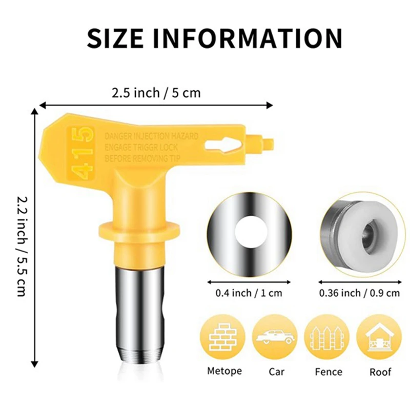 Airless Paint Nozzles Set, Spray Tips Airless Tips Airless Sprayer Spraying  Machine Parts