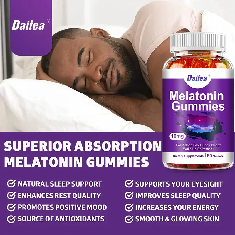 Melatonin 10 mg Adult Gummies (60 Gummies) - Maximum Strength Sleep & Deep Sleep Gummies - Gluten Free, Non-GMO, Vegetarian