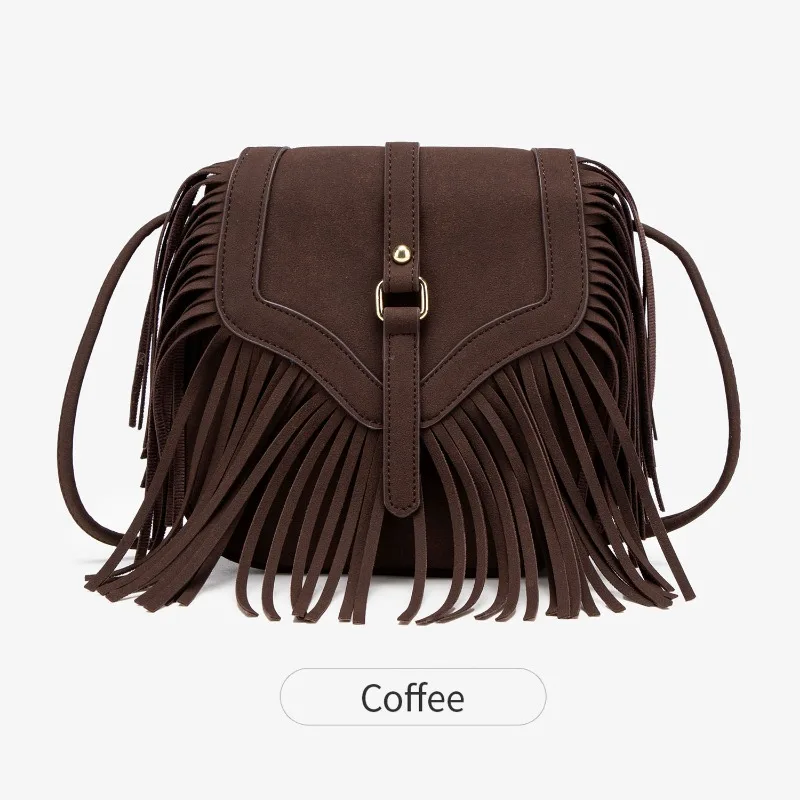 

1pcs Crossbody Shoulder Bag PU Wear Resistant Fringe Bag Beach Vacation Fashion Lightweight Women Daily Cross Purse