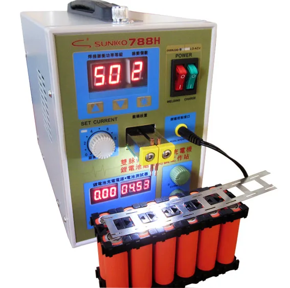 SUNKKO 788H Double-fulse Micro-computer Spot Welding Charger Lithium Battery Assembly Testing Stations