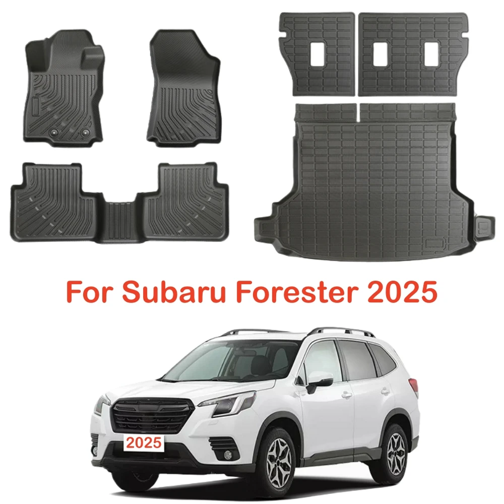 Für Subaru Forester 2025 TPE 3D Autofußmatten Kofferraummatte Wasserdicht Allwetter-Rückenlehnenmatte TPE Linkslenker – Detail 1
