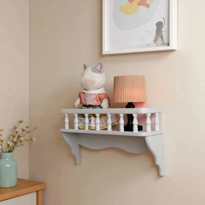 อุปกรณ์ตกแต่งบ้านตุ๊กตา 1 ชิ้น, ชั้นวางของติดผนังขนาด 1:12 สำหรับตกแต่งฉาก