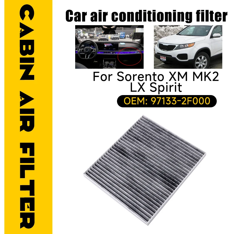 Carbon Air Filter For Kia Sorento XM MK2 LX Spirit SX KX-3 Si 2011 2012 2013 2014 2015 Conditioner Filter Accessories Auto Parts