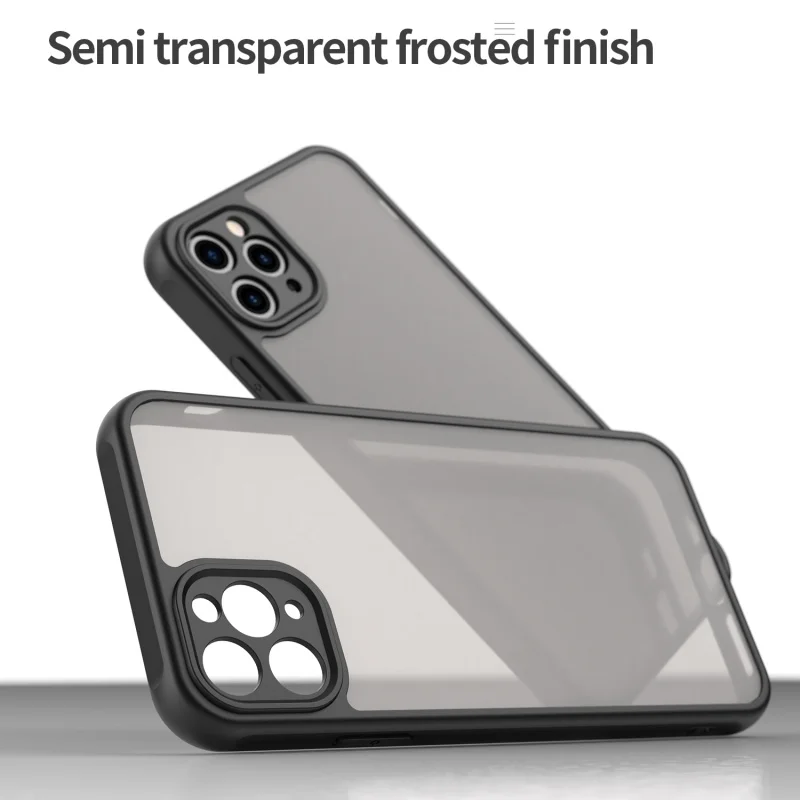 غطاء صلب مضاد للصدمات لهاتف آيفون 11 برو ماكس، حافظة صلبة بلوري من مادة البولي يوريثان الحراري بحافة ناعمة لهاتف آيفون 11 برو ماكس