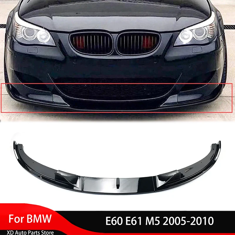 For BMW E60 E61 M5 2005-2010 Front Bumper Lip Splitter Diffuser Spoiler Body Kits Front Shovel Lip Surround Front Skirt Board