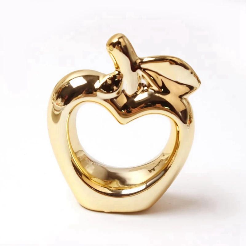 حلقات منديل تفاح عتيقة ، حامل إبزيم لطاولة الطعام ، حلقة مطلية بالذهب والمعادن ، 6 وصنع