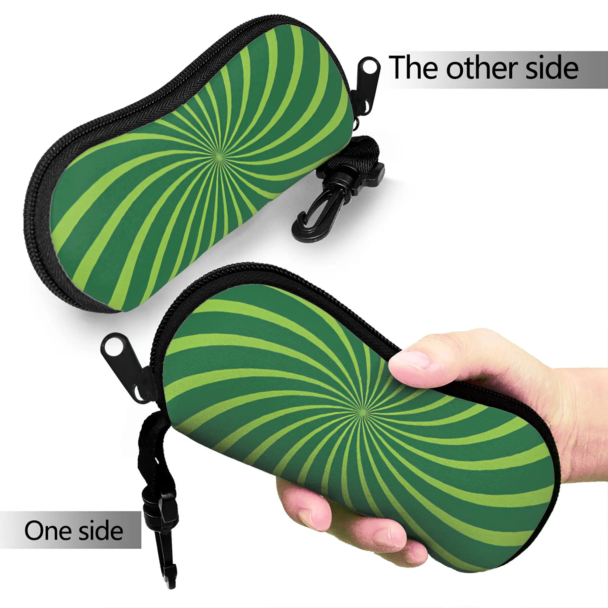 Abstract Swirl Disorder Glasses Case Cover  Pocket Sunglasses Case For Unisex Trend Eyewear Storage Portable Glasses Box