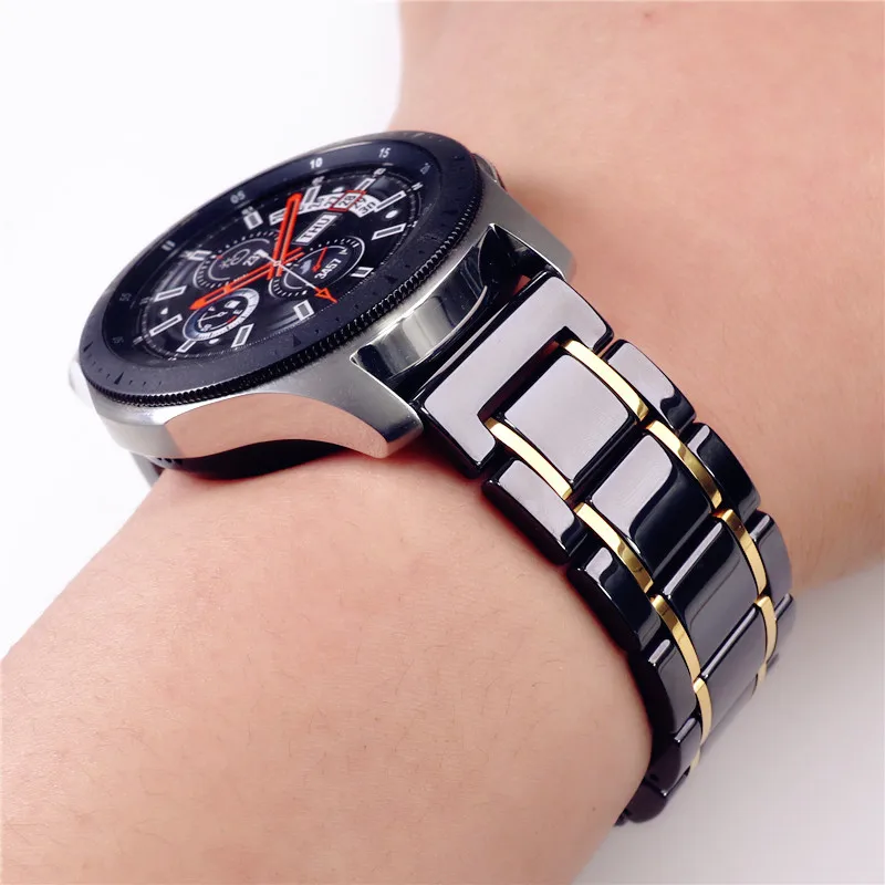 20mm Ceramic Steel Strap For Samsung Galaxy Watch Active2 22mm  amazfit Watch3 Huawei GT Pro Watch Bracelet Wristband Belt Band