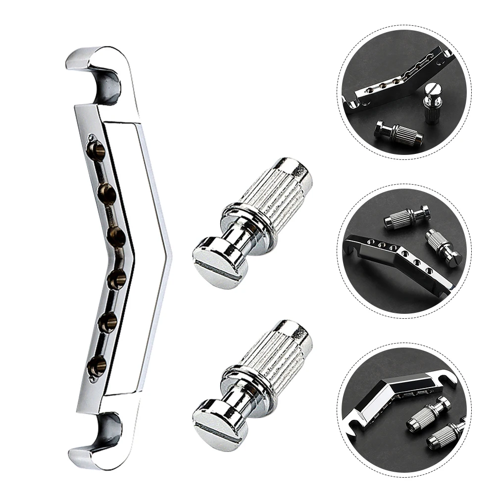 

Metal Bridge Tailpiece for Electric Guitar Accessories Component Saddle Alloy Part