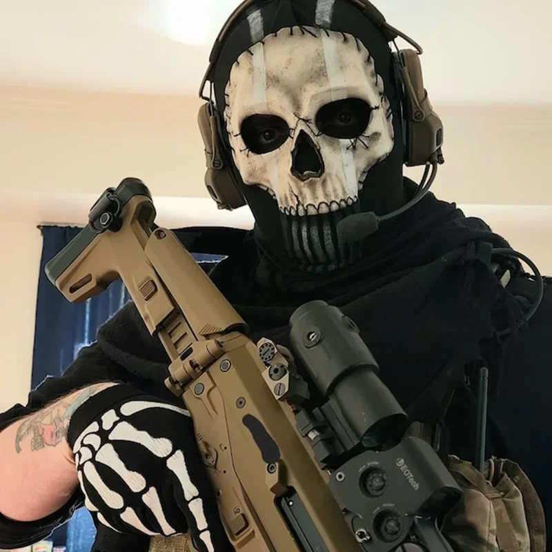 

Унисекс Ужас Призрак Череп Маска Призрак Call of Duty Латексный Головной Убор Шлем Косплей Выполнить Вечеринку Маскарад Опора Хэллоуин Косплей