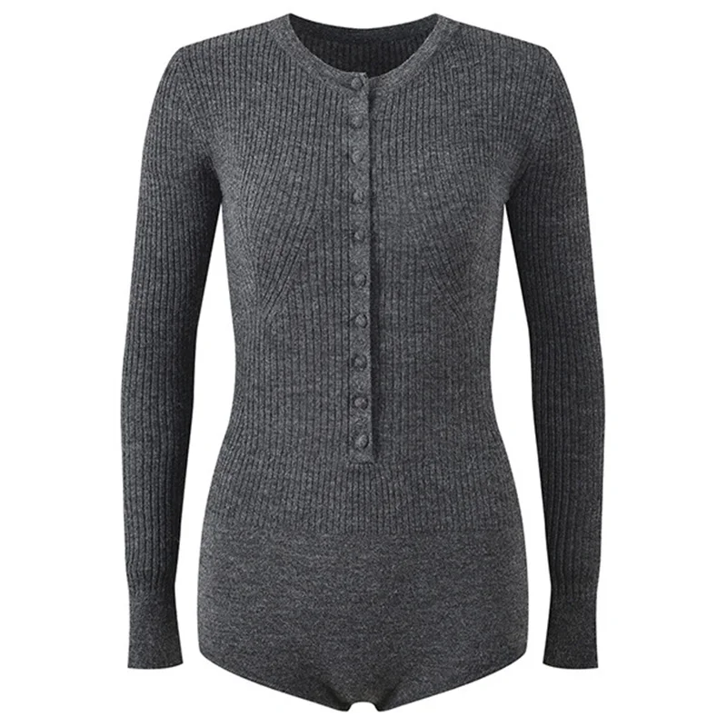 

Женское боди весна 2026: новое, эластичное, вязаное, облегающее, с длинным рукавом, повседневное, универсальное, в стиле корсета