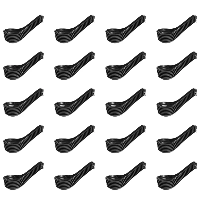 

ABAH-Soup Spoons,120 Pcs Japanese Style Spoons Creative Rice Spoons Chinese Asian Soup Spoons With Long Handle