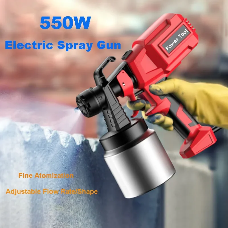 

1000ML Electric Spray Gun 550W High Pressure Electric Paint Sprayer Detachable Sprayer Portable Wall Coating Airbrush Power Tool