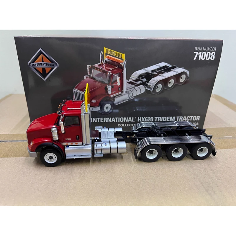 DM ダイキャスト 1:50 インターナショナル HX620 牽引ヘッド 3 軸アメリカントレーラートラック合金モデル 71008 コレクションお土産ディスプレイ