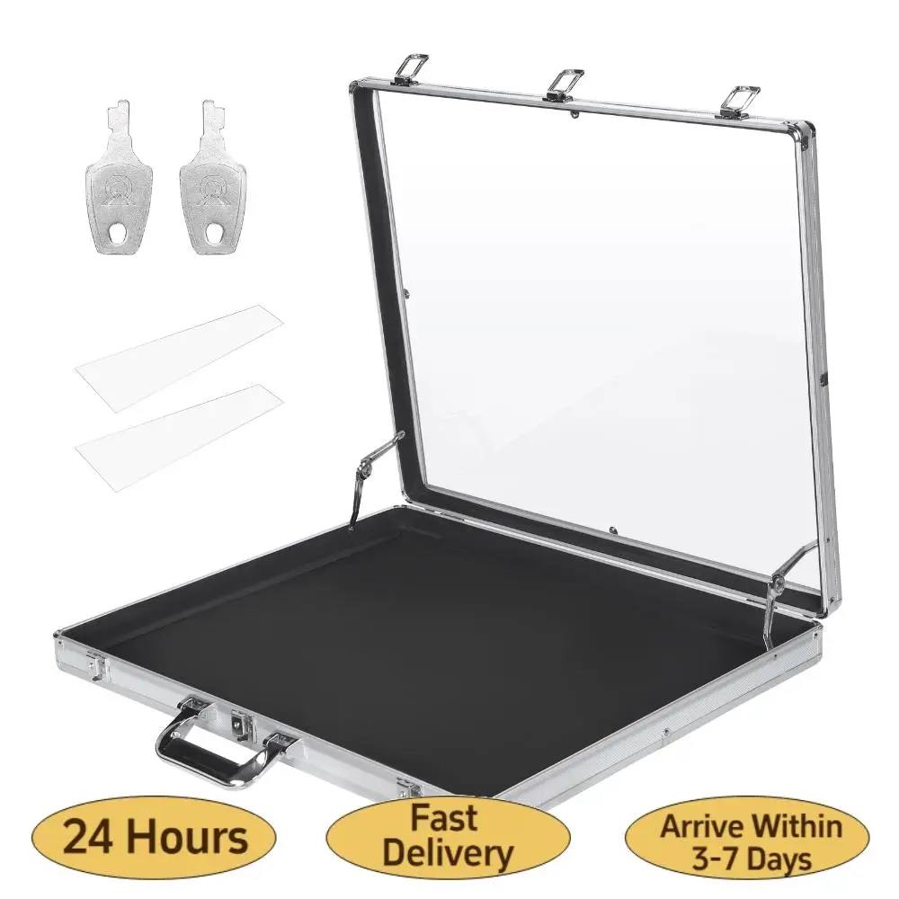 

Большой алюминиевый футляр для спортивных и коллекционных карт 24x20/33x22 дюйма, с замком и ручкой, для TCG, ювелирных изделий, поделок и коллекционных предметов