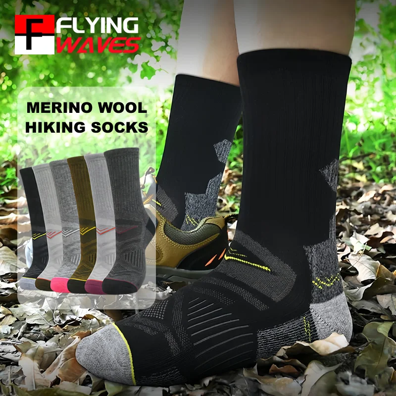 

Уличные походные носки из мериносовой шерсти для мужчин и женщин, толстые махровые носки, зимние теплые зимние носки, мягкие дышащие, влагостойкие, быстросохнущие